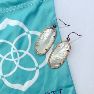 Kendra Scott Elle Rose Gold Earrings- Ivory Pearl